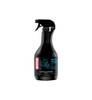 Motul E2 Moto Wash, black spray bottle of biodegradable motorcycle cleaner with trigger spray on plain white background.