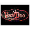VooDoo Replacement Logo Plate, decorative black and red logo plate featuring the VooDoo brand name with a stylized flame design. VooDoo Replacement Logo Plate, decorative black and red logo plate featuring the VooDoo brand name with a stylized flame design.