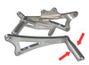 DME Replacement Foot Peg, metal motorcycle foot pegs with textured grip surface and mounting brackets