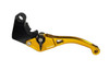 Vortex V3 Race Levers Suzuki GSXR750 (11-24) and GSXR600 (11-24), gold and black motorcycle clutch lever with adjustable dial and streamlined design.