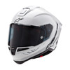 Alpinestars Supertech R10 Carbon Fiber Helmet, white full-face motorcycle helmet with tinted visor and aerodynamic design.