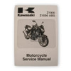 Kawasaki OEM Z1000/Z1000 ABS Motorcycle Service Manual, images of a motorcycle on the cover.