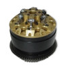 MTC Slider Clutch Suzuki GSXR1000 (01-08), front view of a metallic gold and black motorcycle clutch with detailed gear and bolt components.