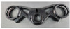VooDoo Motorcycle Components Voodoo Top Triple Clamp Suzuki GSXR1000 (09-25) OPEN BOX, black anodized motorcycle triple clamp with mounting holes for handlebar and steering mechanism.