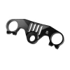 Bonamici Top Triple Clamp Suzuki GSXR1000 (17-25), black aluminum motorcycle triple clamp with brand logo and cutout design.