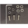 VooDoo Motorcycle Components Voodoo Sidewinder Turn Down Tip, motorcycle exhaust hardware kit with screws, washers, allen key, and mounting rings.