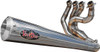 VooDoo Sidewinder Exhaust for Suzuki GSXR1000 (01-06), polished motorcycle exhaust system with multiple pipes and VooDoo logo.