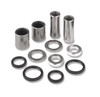 Moose Swingarm Bearing Kit Kawasaki KLR650, image showing metal bushings, rubber seals, and washers for motorcycle repair