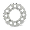 JT Sprockets JT Steel Rear Sprocket Kawasaki KLR650, shiny steel motorcycle sprocket with circular cutouts and evenly spaced teeth for Kawasaki KLR650.