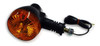 K&S Turn Signals Kawasaki KLR650, motorcycle turn signal light with orange lens and wiring for installation.