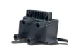 Dynatek Dyna Coils, black ignition coil with multiple connection points and mounting holes.