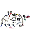 NX Three Cylinder Piranha Wet Nitrous Kit, car performance upgrade component with hoses, fittings, solenoids, and wiring for nitrous oxide injection.