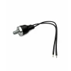 Schnitz Racing Motorcycle Performance Parts Schnitz Automatic Air Compressor Switch, black electrical switch with metal threaded connector and two attached wires.