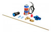 NOS Nitrous Purge Kit, automotive nitrous oxide system components including a blue and red solenoid, brass fittings, wires, and a long metal tube. NOS Nitrous Purge Kit, automotive nitrous oxide system components including a blue and red solenoid, brass fittings, wires, and a long metal tube.