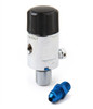 NOS Nitrous Bottle Valve, metal nitrous oxide tank valve with black cap and blue fitting.