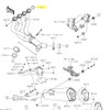 Kawasaki OEM Exhaust Gasket Kawasaki ZX14R (06-25), detailed technical diagram of motorcycle exhaust system and components.