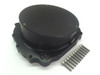 RCC Quick Access Clutch Cover Kawasaki ZX14R (06-26), black alloy motorcycle clutch cover with mounting screws.