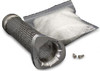 Vance & Hines Sidewinder Exhaust Baffle, cylindrical metal motorcycle exhaust baffle with mesh pattern and mounting screws.