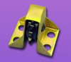 Liska Top Idler Assembly Kawasaki KZ900-KZ1000, yellow and black motorcycle part with mounting holes and gear