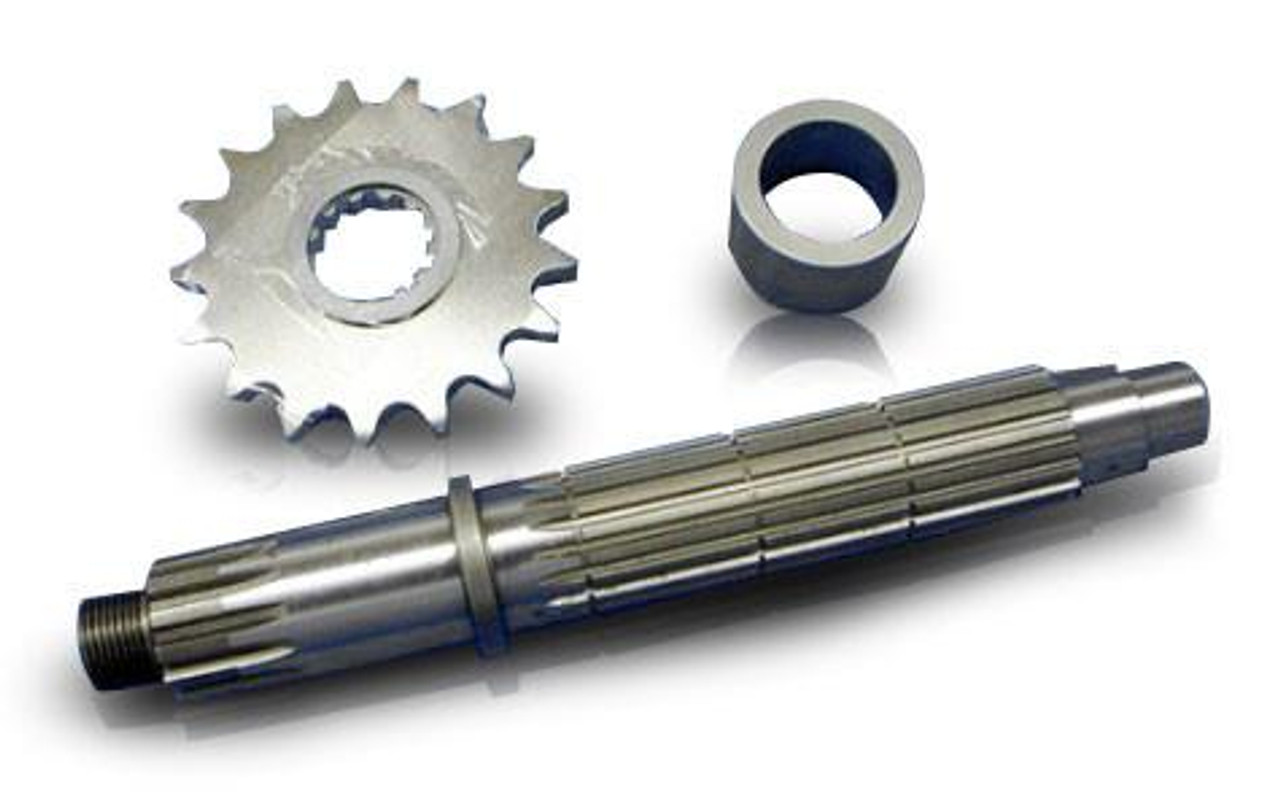 Robinson Industries Heavy Duty Output Shaft Suzuki Hayabusa (99-21), motorcycle transmission output shaft with sprocket and bearing.