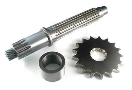 Robinson Industries Heavy Duty Output Shaft Suzuki Hayabusa (99-20), image showing a metallic output shaft, a sprocket, and a bearing for motorcycle repair.