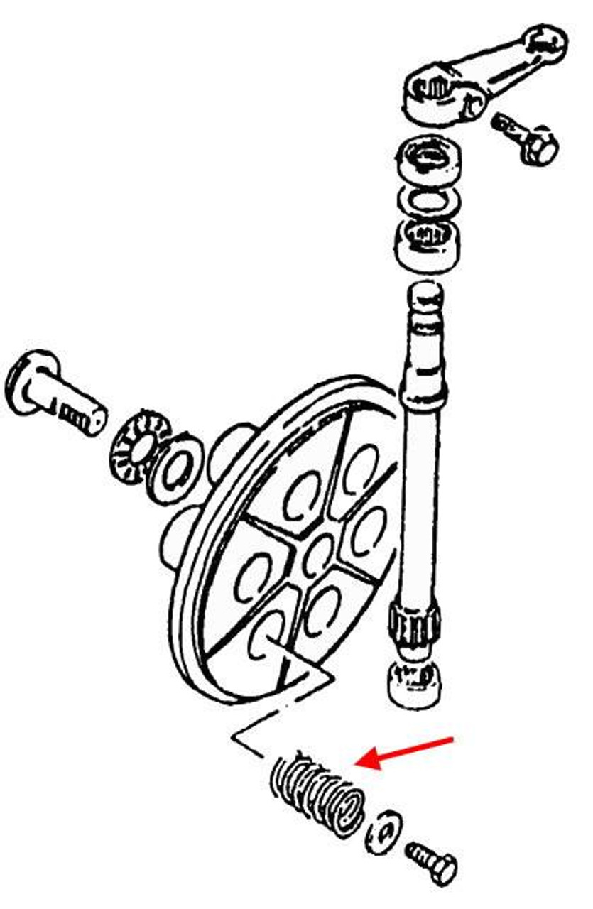 Suzuki OEM Soft Clutch Spring GS1100, exploded view of clutch components with the soft clutch spring highlighted.