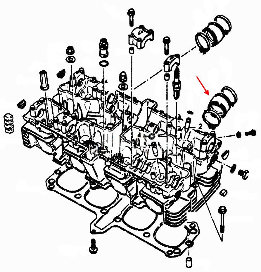 Suzuki OEM Left Side Carburetor Holder GS1100, technical diagram of motorcycle carburetor components.