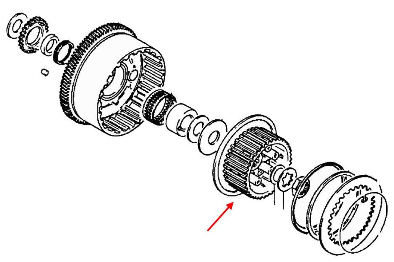 Suzuki OEM Inner Hub GS1100-GS1150, detailed exploded view of motorcycle wheel hub components.