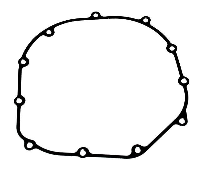 Cometic Clutch Cover Gasket Kawasaki ZX12 (00-05), black rubber gasket for clutch cover with bolt holes.