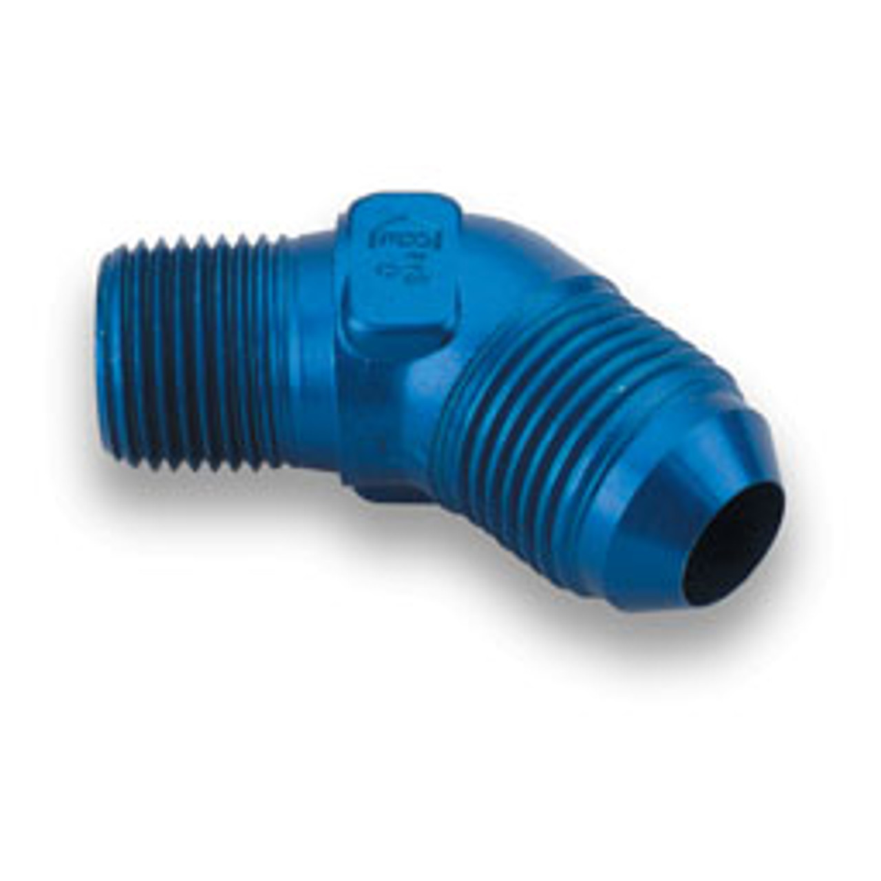 Schnitz Fitting 45 Degree -3an Male x 1/8" NPT Male Blue