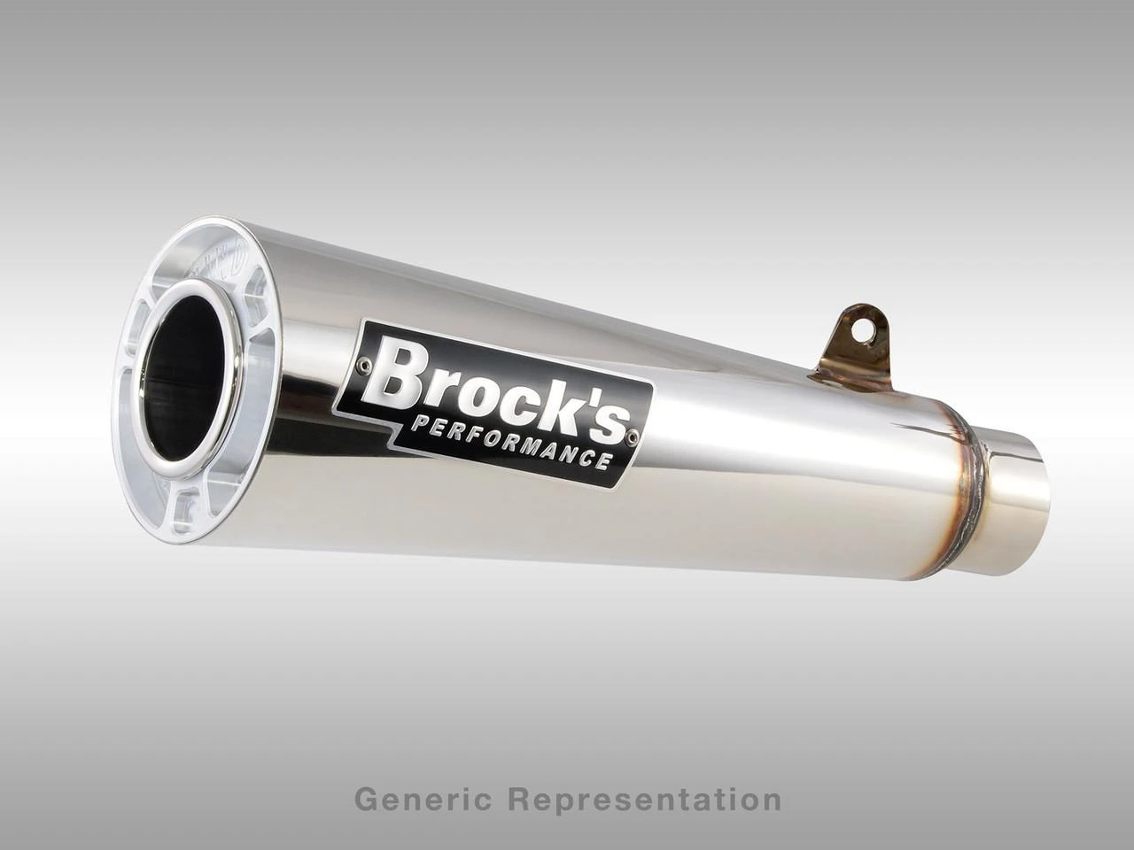 Brocks Performance Brocks ShortMeg 2 Full Exhaust 14" Muffler, motorcycle exhaust pipe for Suzuki Hayabusa (99-20).