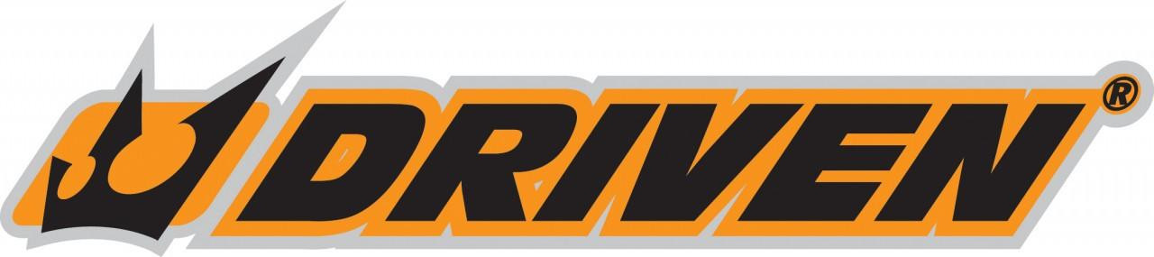 Driven D3 Grips, product logo featuring the brand name in bold black and orange lettering with flame-like design elements. Driven D3 Grips, product logo featuring the brand name in bold black and orange lettering with flame-like design elements.