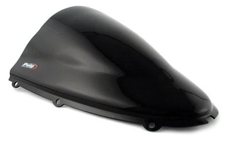 Puig Racing Windscreen Kawasaki ZX14R (06-25), aerodynamic motorcycle windscreen with black finish and mounting points for Kawasaki ZX14R models from 2006 to 2026.