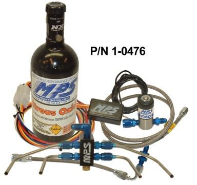 MPS Spyder Dry Nitrous Kit Kawasaki ZX14R 2006-2025, complete nitrous oxide system with bottle, control valves, hoses, and wiring for enhanced motorcycle performance.