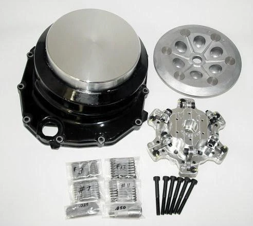 MTC Multistage Lock Up Clutch Suzuki GSX1300R Hayabusa (99-20), automotive clutch components including the clutch assembly, pressure plate, and additional parts.