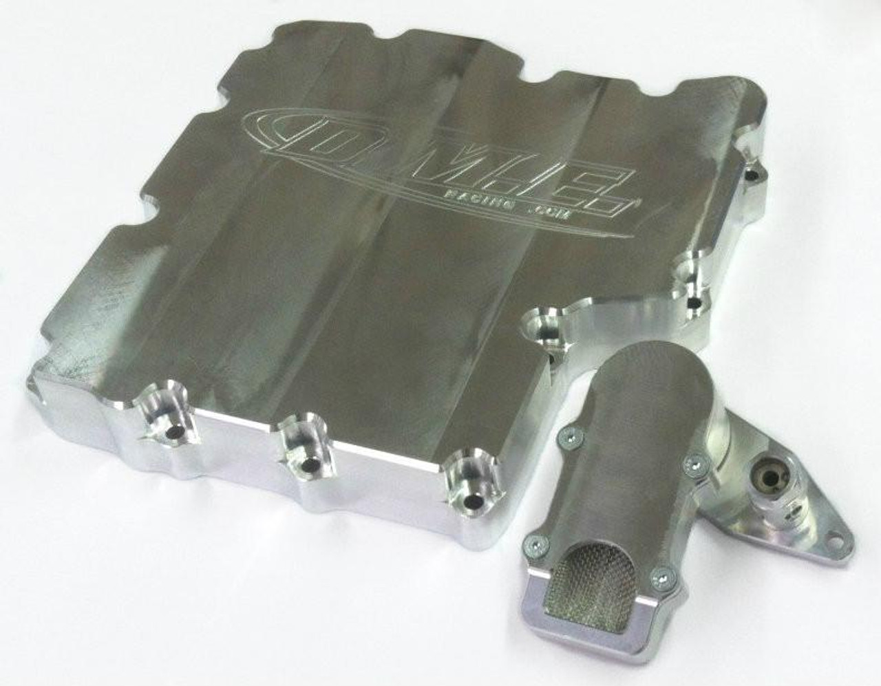 DME Low Profile Billet Oil Pan BMW S1000RR 2009-2018, high-quality metallic oil pan with engraved logo for motorcycle engine oil containment and cooling. DME Low Profile Billet Oil Pan BMW S1000RR 2009-2018, high-quality metallic oil pan with engraved logo for motorcycle engine oil containment and cooling.