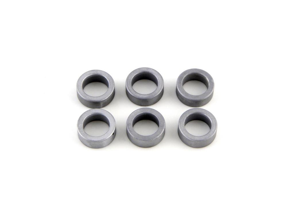 Brocks Performance Brocks Clutch Spring Spacer Kit for Suzuki Hayabusa (99-20), image of six metal clutch spring spacers on a white background.
