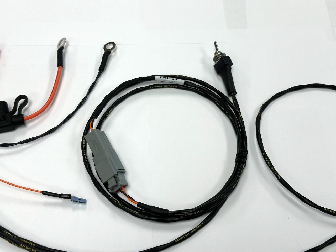 Schnitz Racing Schnitz ECU Nitrous Harness Suzuki GSX1300R Hayabusa (08-21), black wiring harness with connectors and switches for motorcycle nitrous system installation.