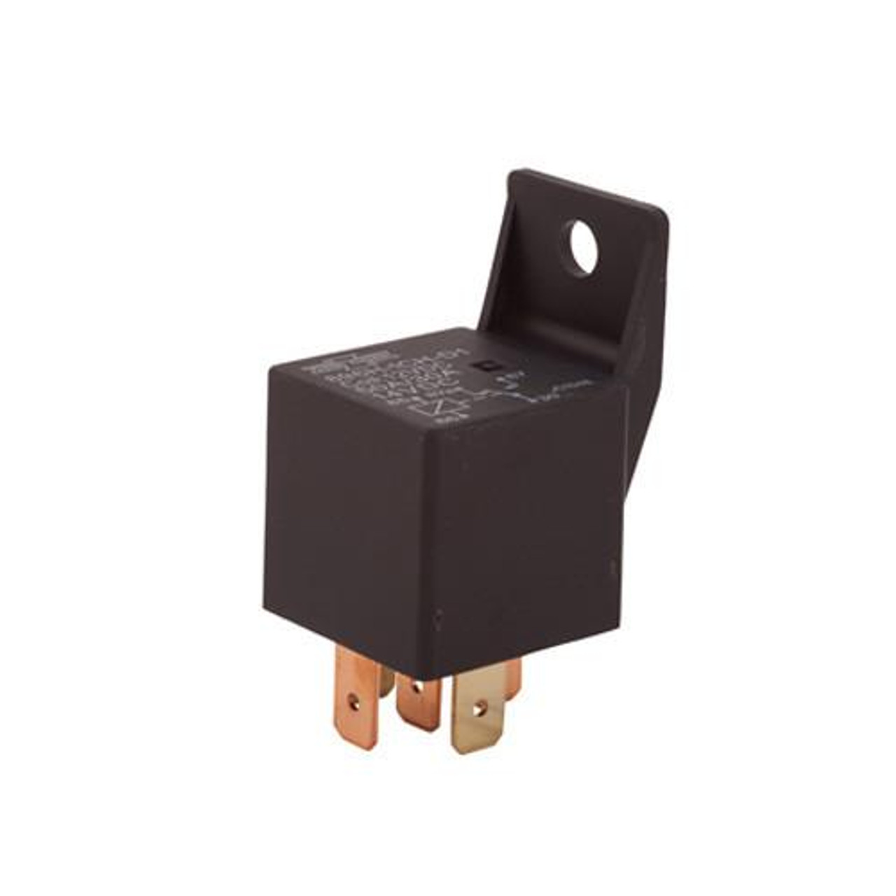 Schnitz Racing Schnitz 40 Amp 5 Prong Relay, black automotive relay with mounting bracket and copper prongs for vehicle electrical systems.