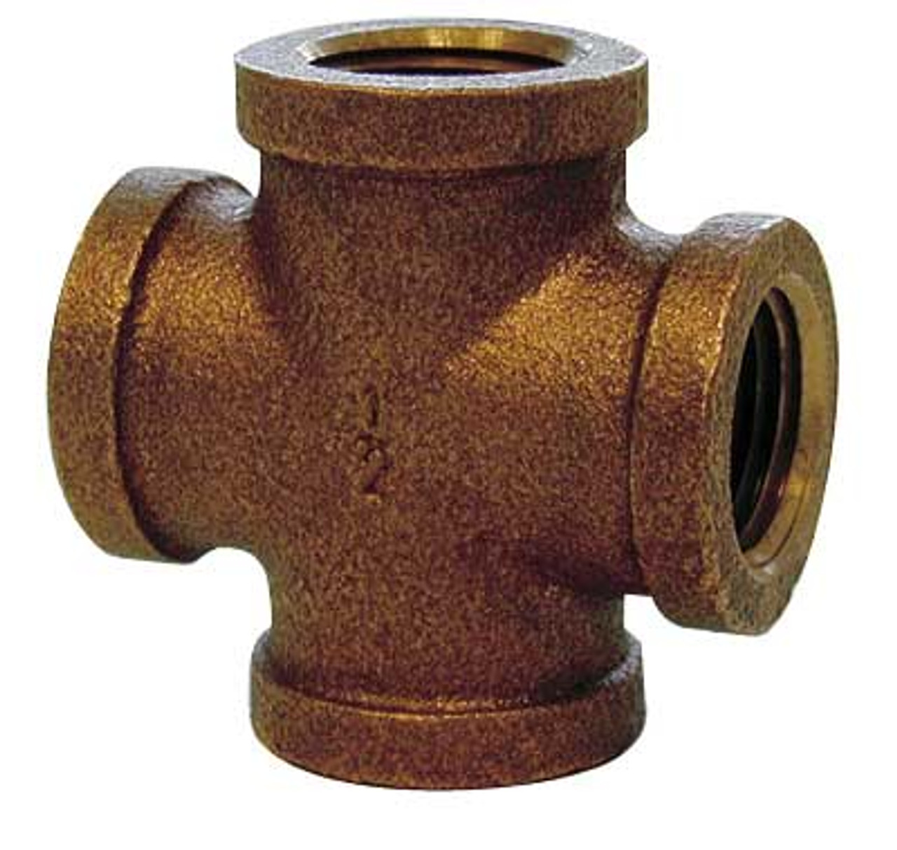 Schnitz Fitting Cast Brass Cross 1/8" Male Pipe