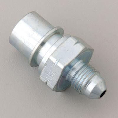 Schnitz Racing Schnitz Fitting Steel Brake Male -3 AN to Female 10mm x 1.0, steel brake line fitting with threaded end and male AN connector