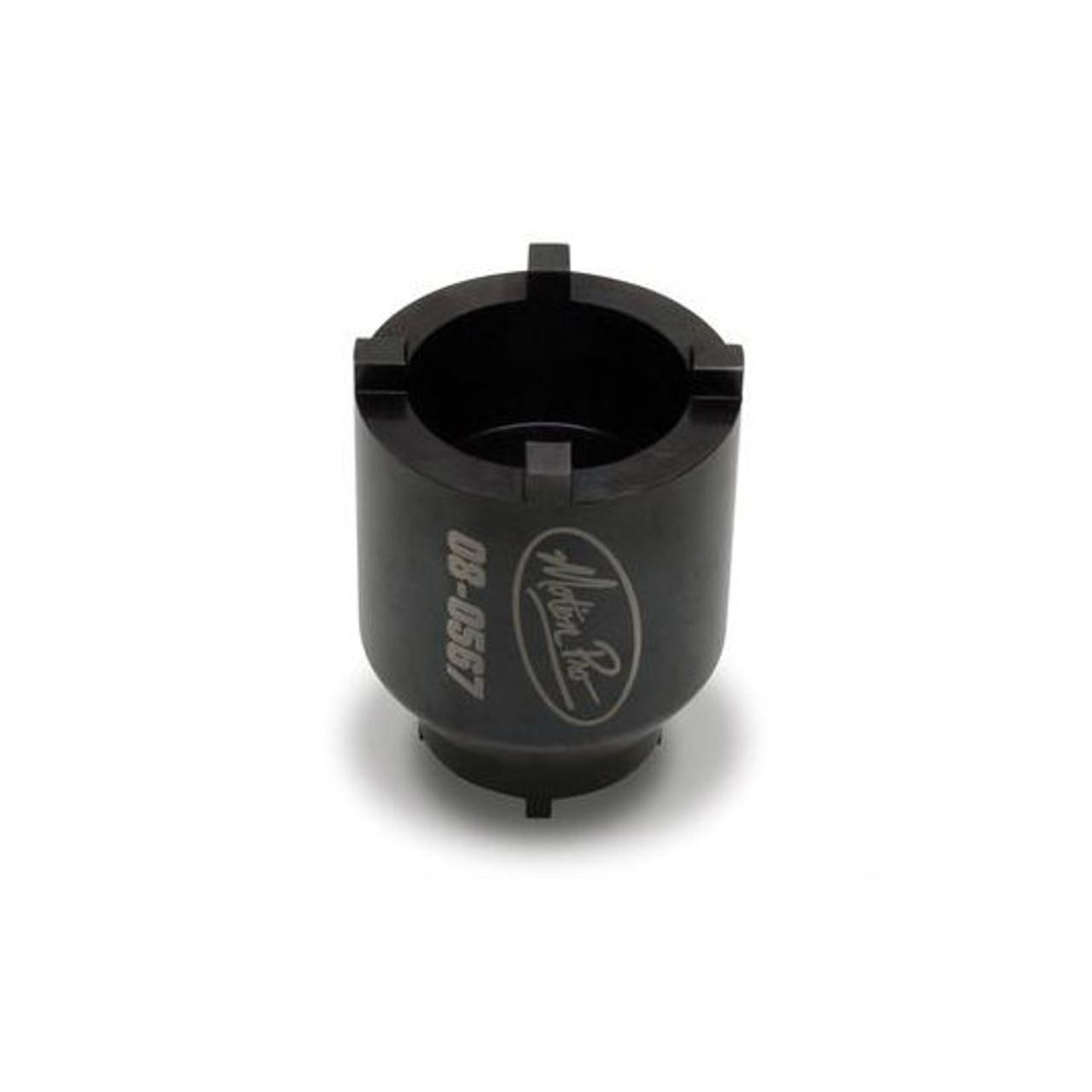 Motion Pro Spanner Nut Swingarm Socket Suzuki Hayabusa 99-20 GSXR1000 03-04 GSXR750 03-05 GSXR600 03-05, black motorcycle tool designed for swingarm nut removal. Motion Pro Spanner Nut Swingarm Socket Suzuki Hayabusa 99-20 GSXR1000 03-04 GSXR750 03-05 GSXR600 03-05, black motorcycle tool designed for swingarm nut removal.