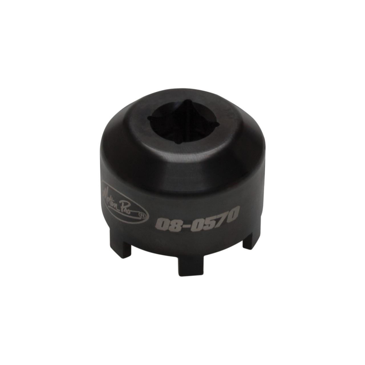 Motion Pro Spanner Nut Swingarm Socket Yamaha YZF-R1 07-13 YZF-R6 06-13, black swingarm socket for motorcycle maintenance and repair.