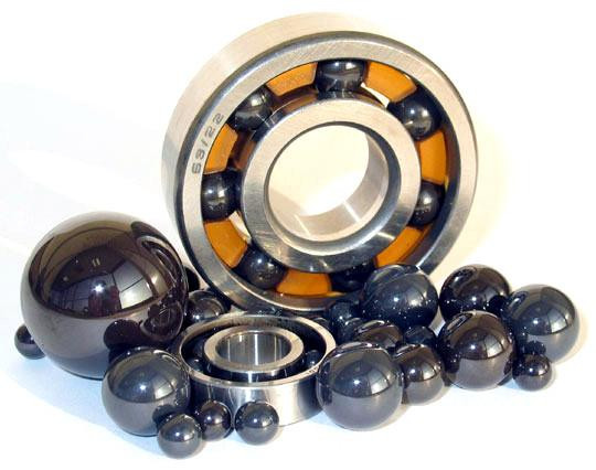 World Wide Bearings WWB Ceramic Wheel Bearing Kit Honda CBR1000RR (04-26), image of high-performance ceramic wheel bearings with a large bearing, smaller ball bearings, and rings.