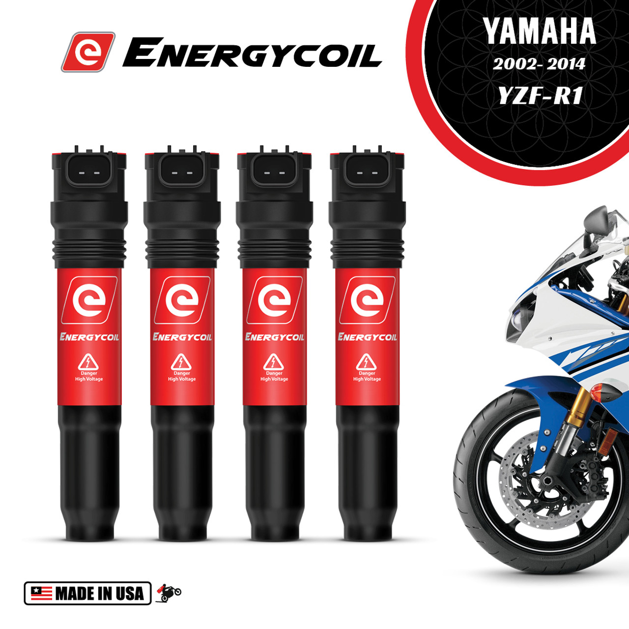 Energycoil Coil on Plug Stick Coils Yamaha YZF-R1 (02-18)