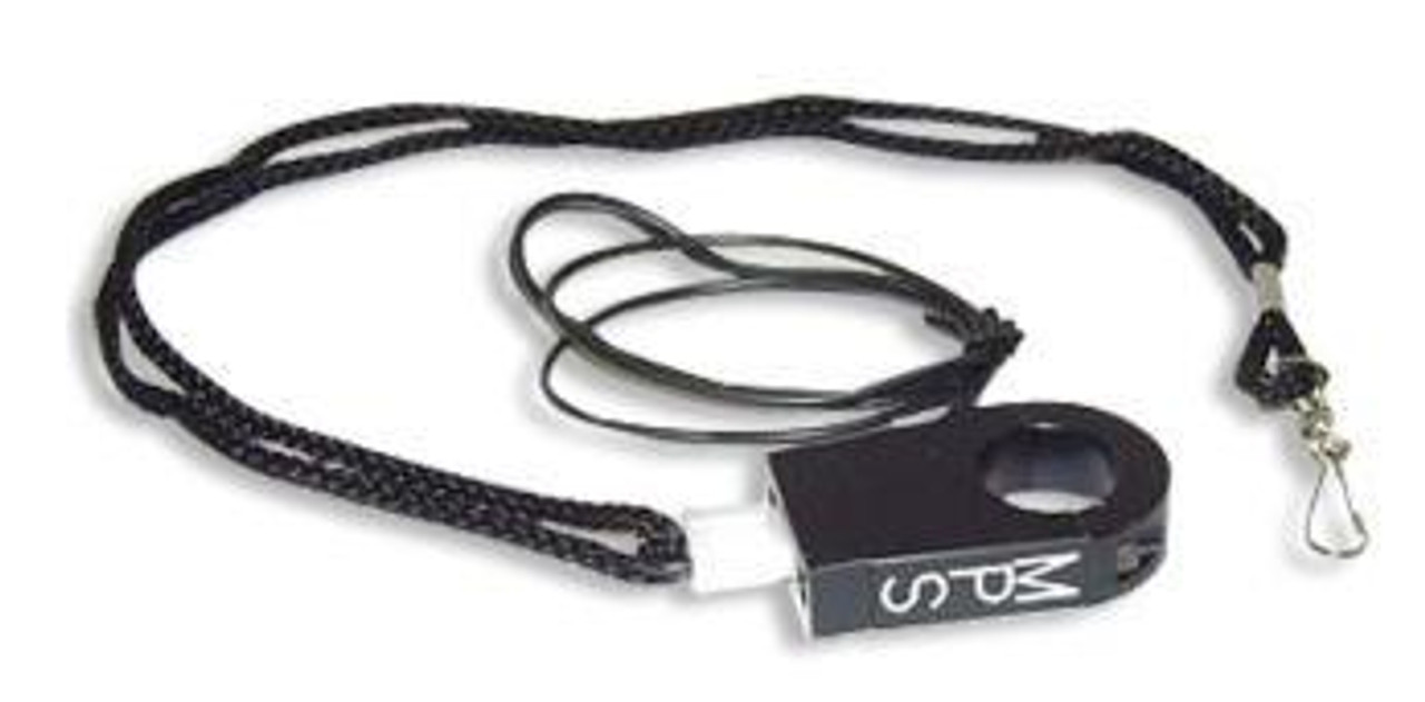 MPS Tether Kill Switch, black safety tether with a cord and keyring for emergency power shutdown