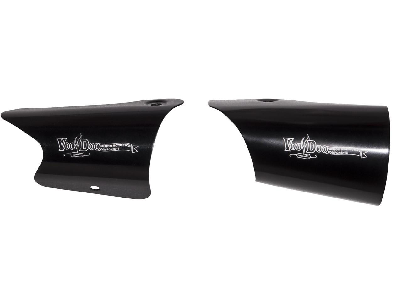 VooDoo Performance Series Slip On Exhaust Yamaha YZF-R1 (09-14), black motorcycle exhaust slip-on pipes with white logo branding.