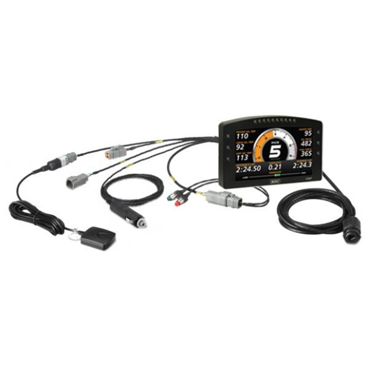 Motec Dash C127 Race Display Kit, digital racing display with multiple connection cables and sensors for real-time vehicle data monitoring. Motec Dash C127 Race Display Kit, digital racing display with multiple connection cables and sensors for real-time vehicle data monitoring.
