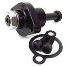 APE Manual Cam Chain Tensioner Pro Series Yamaha YZ450F (10-16), YZ250F (14-16), side view of the black tensioner with mounting hardware