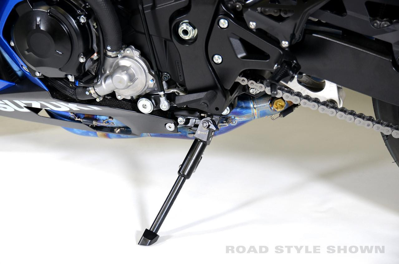 Brocks Performance Brocks Adjustable BrockSTAND Kickstand Suzuki GSXR1000 (17-27), motorcycle kickstand with adjustable height for enhanced stability and support.